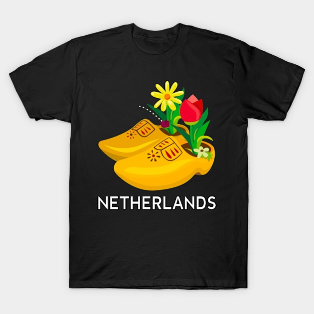 Souvenirs From Netherlands Wooden Clogs Dutch Souvenir T-Shirt by merchlovers